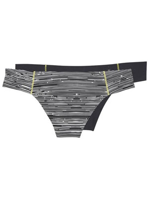 Marl grey brief lady sexy string women thong with yarn dye fabric